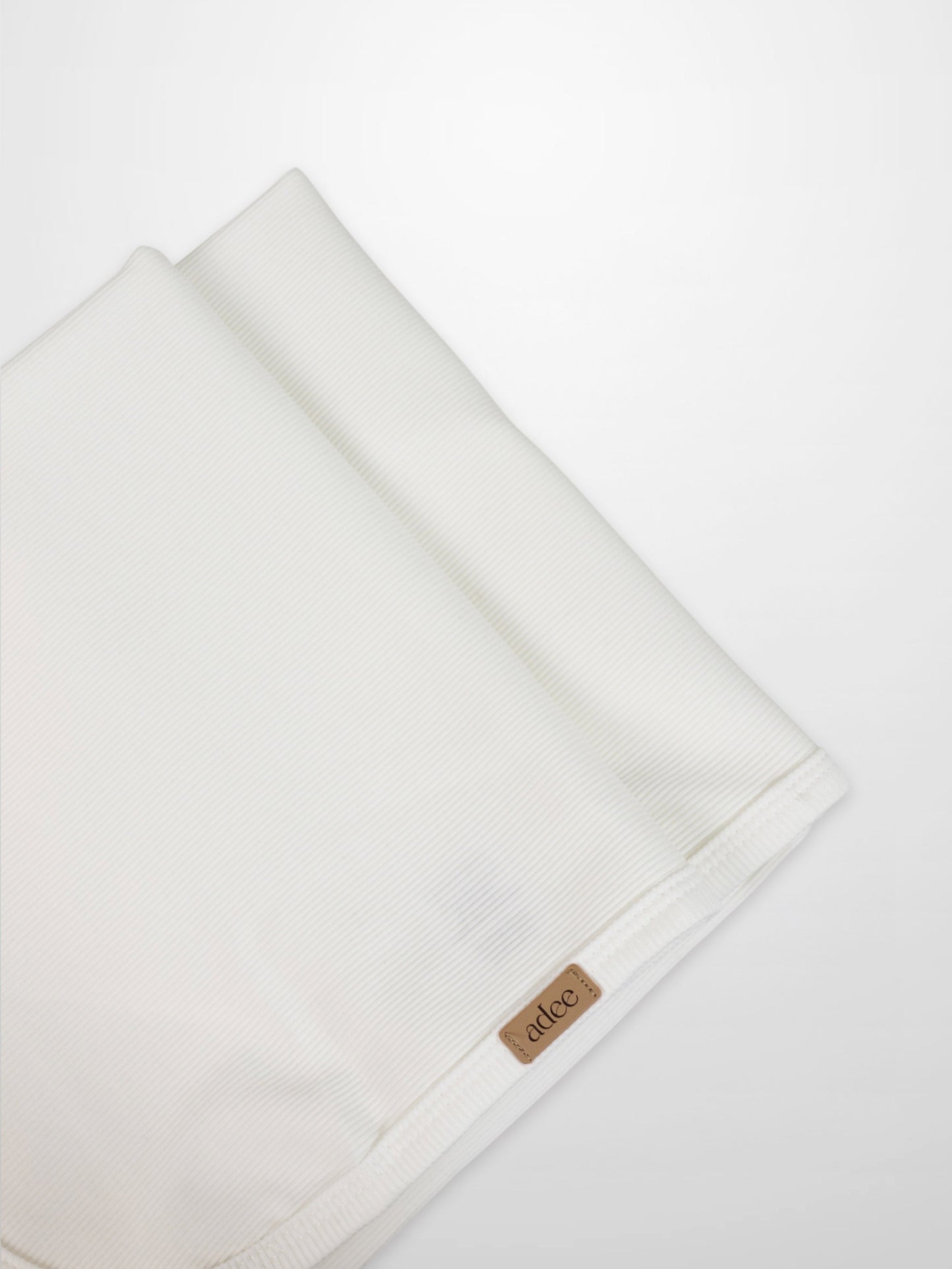 Thin Ribbed Blanket - White