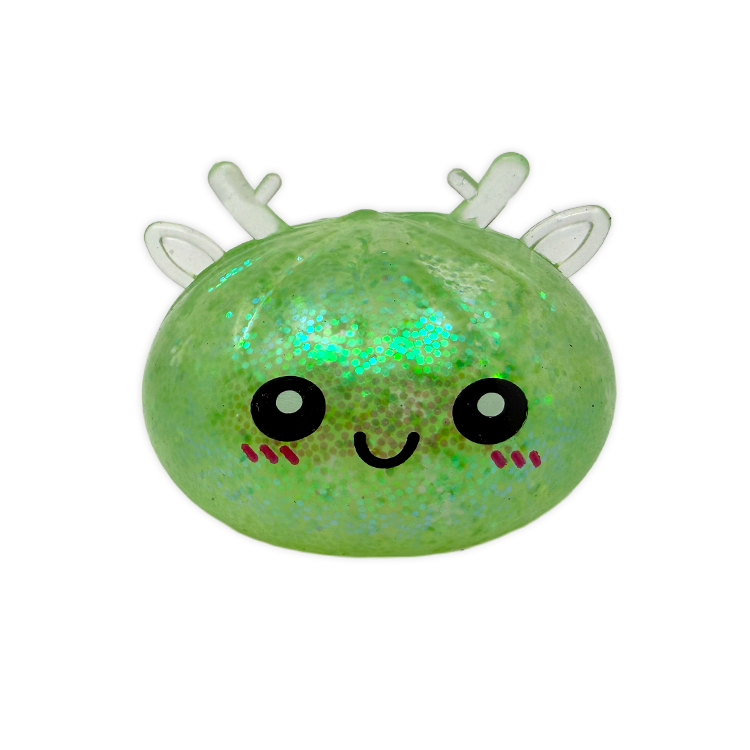 Christmas Mystery Reindeer Glitter Dumpling Squishy Toy