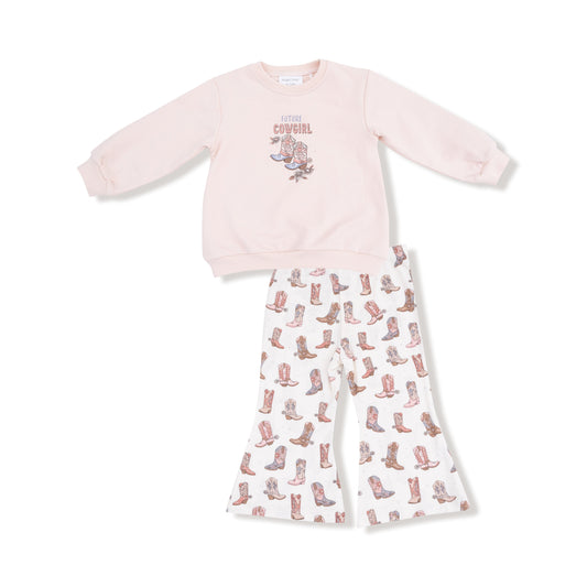 Future Cowgirl - Oversize Sweatshirt and Baby Bell Set