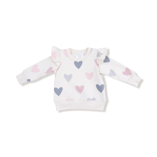 Hearts - Ruffle Sweatshirt