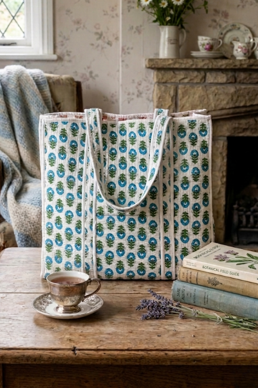 SC - Aster Floral Patterned Tote Bag