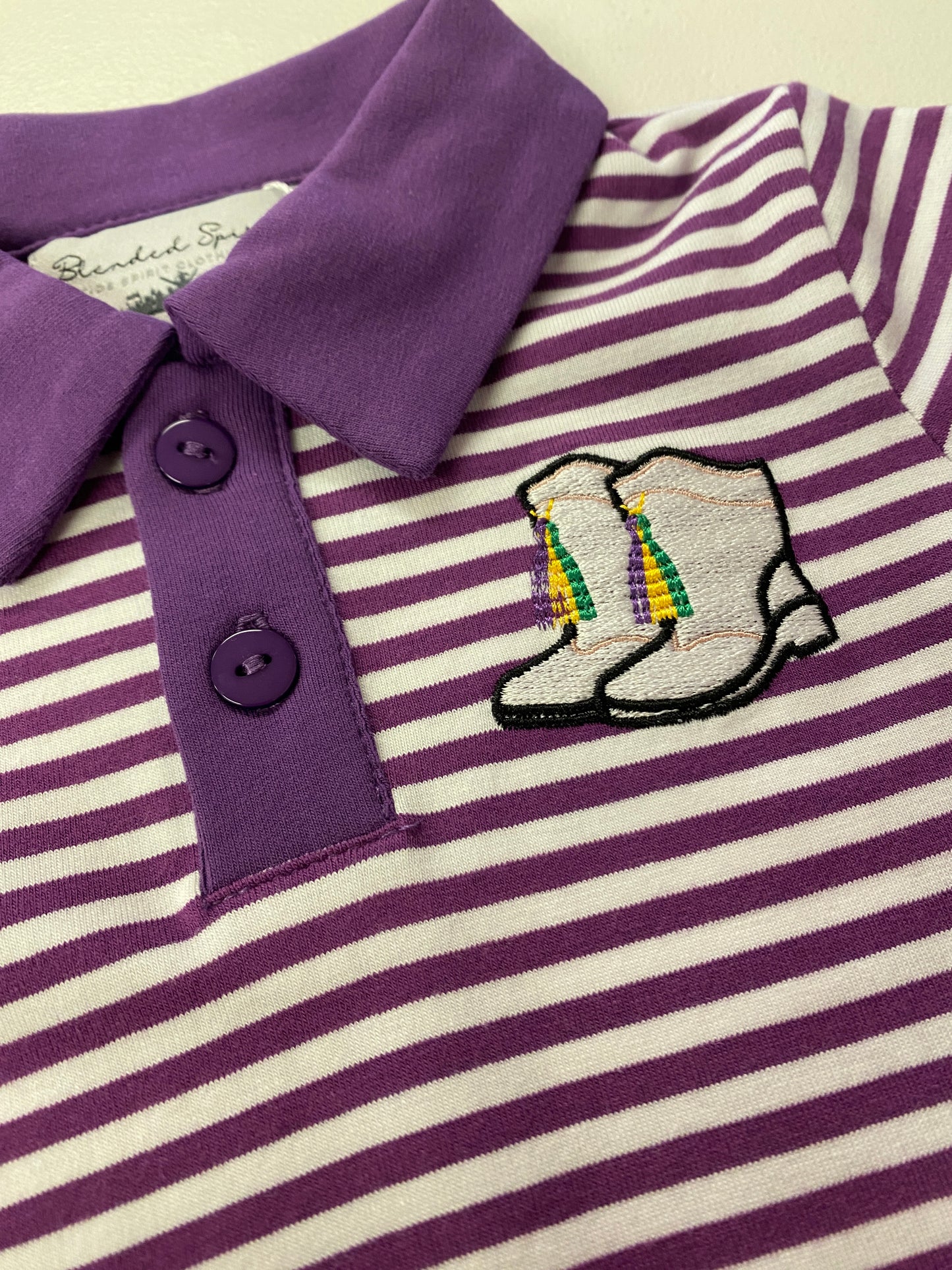 Mardi Gras Striped Collared Dress