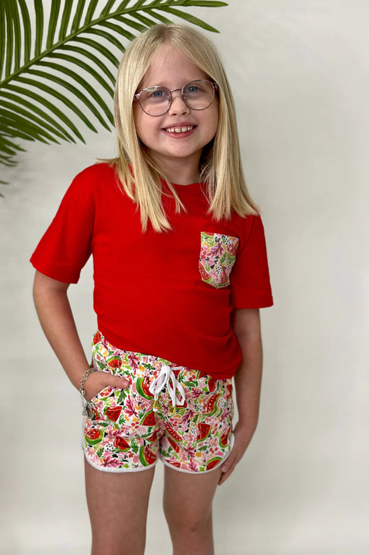 Kids In The Summertime Pocket T-Shirt and Drawstring Everyday Shorts