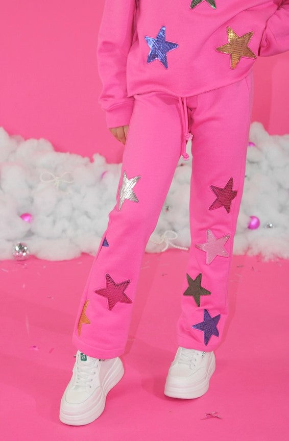 Sequins Stars Appliqué Collection – Sweatshirt & Pants