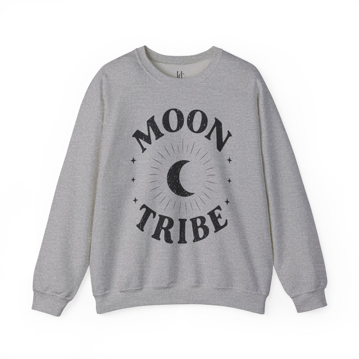 Moon Tribe Crewneck Sweatshirt – Crescent Moon Graphic Cozy Pullover