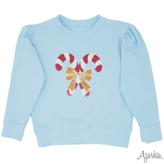 Sequin Candy Canes Sweatshirt