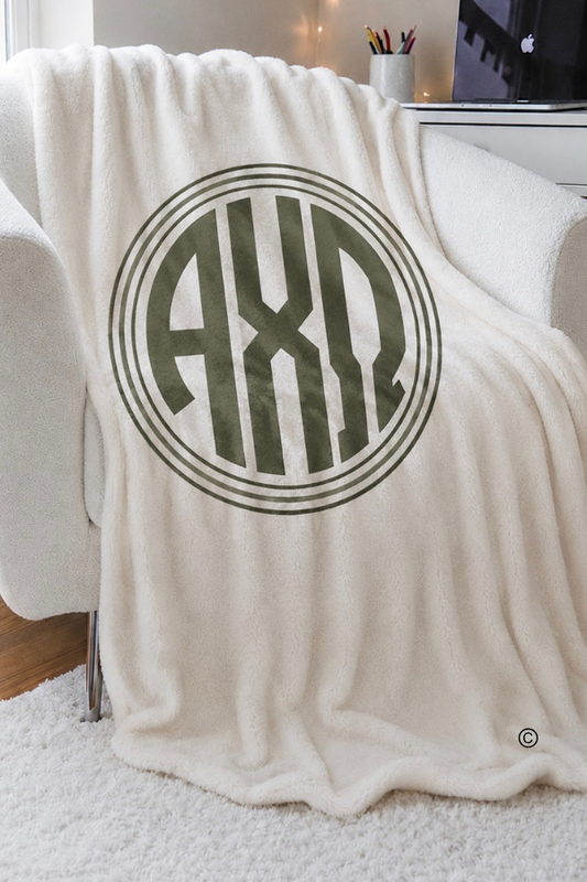 SC - ETA 9/8-9/22 Alpha Chi Omega Monogram Blanket