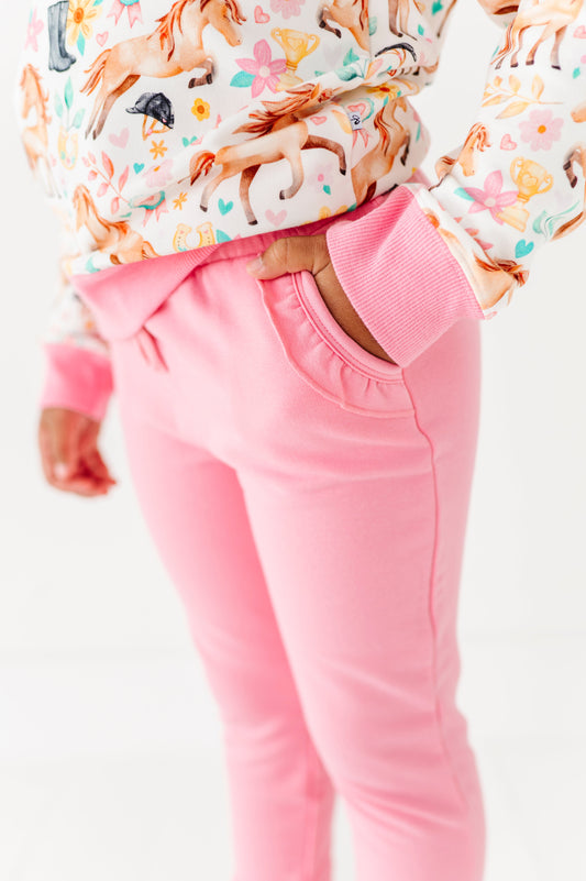 Saddlerose Ruffle Joggers