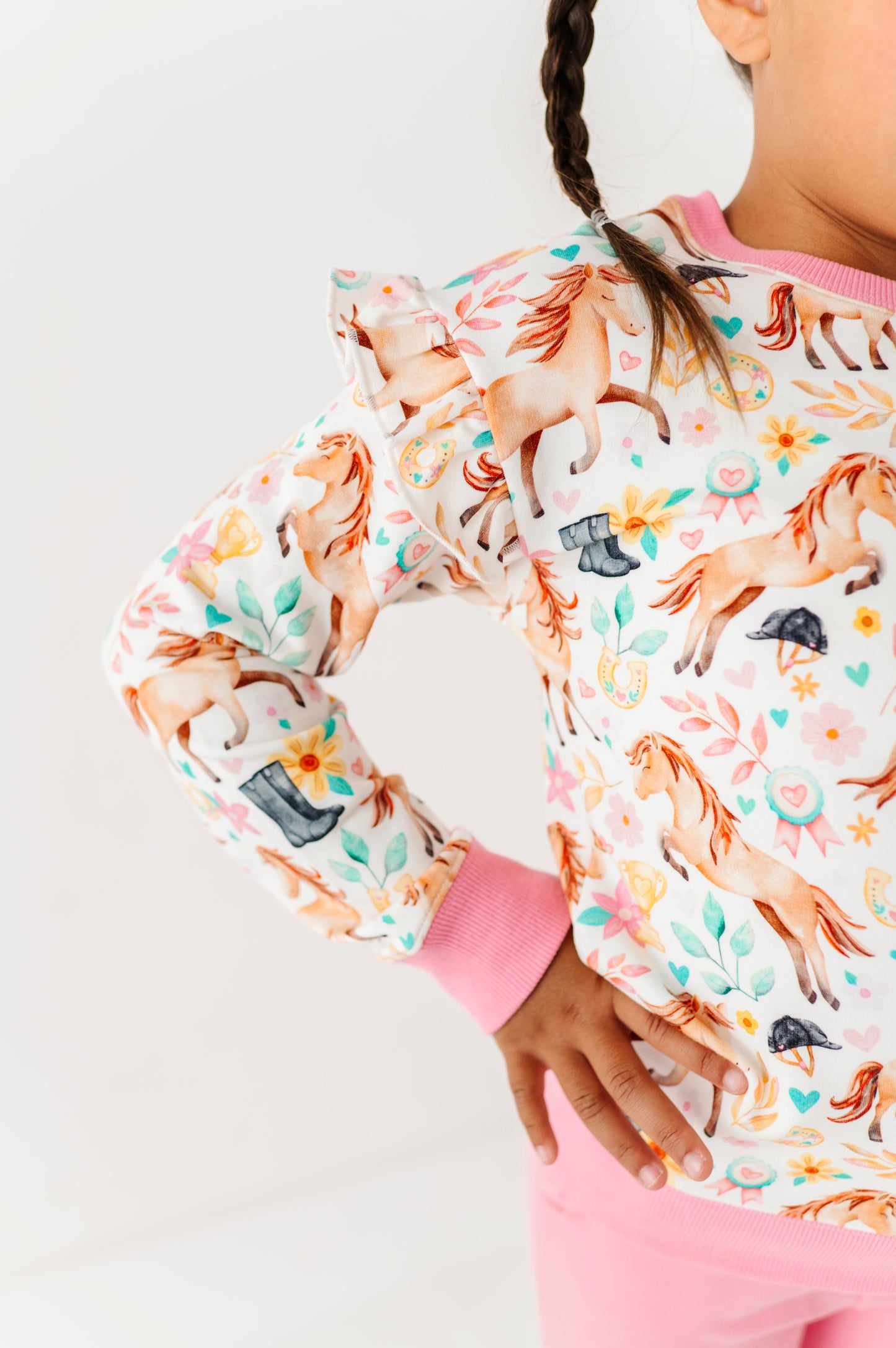 Delilah Ruffle Crewneck Sweatshirt