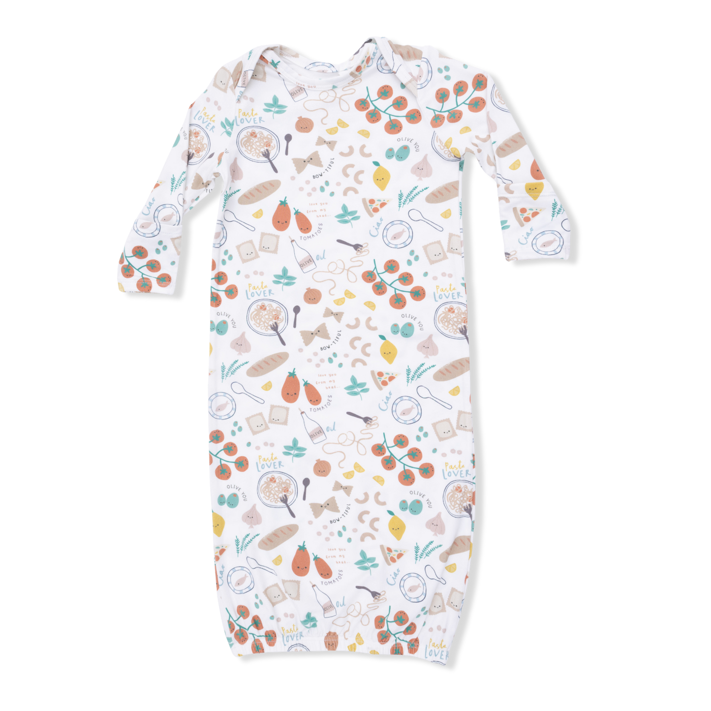 Pasta Lovers - Lap Shoulder Gown & Knotted Hat
