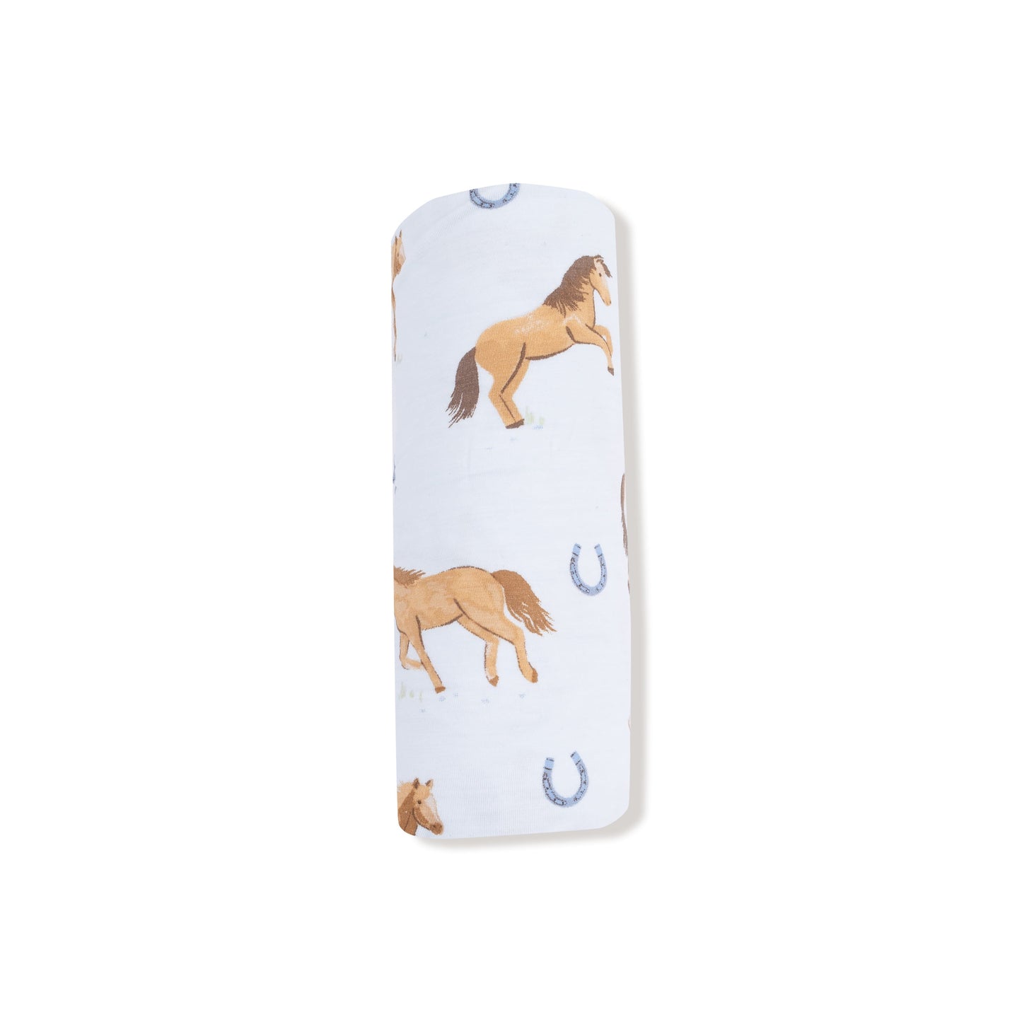 Horses - Blue - Swaddle Blanket
