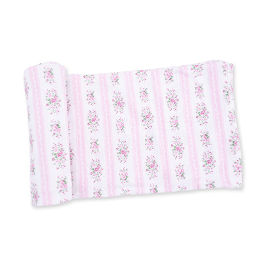 Bella Rose Stripe - Swaddle Blanket