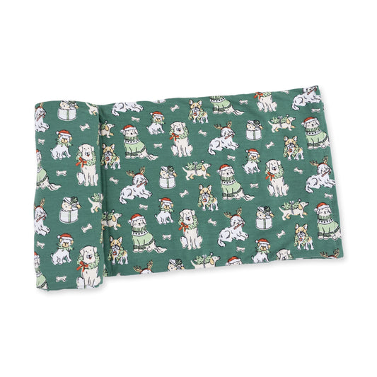 Christmas Dogs Uni - Bamboo - Swaddle Blanket
