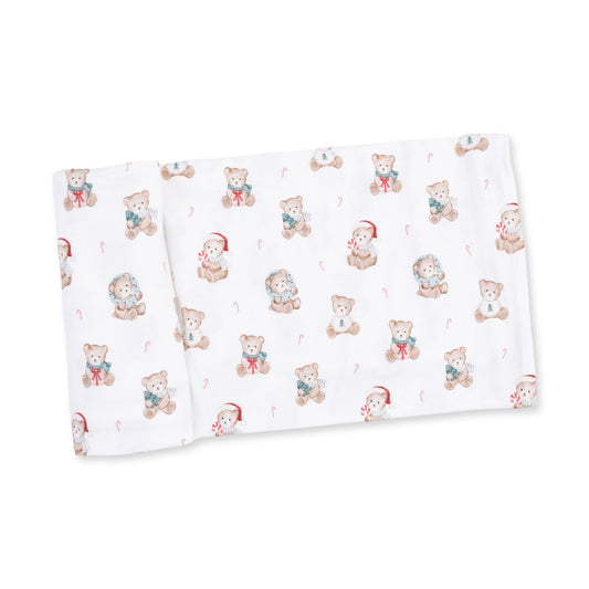 Christmas Teddy Bears Uni - Bamboo - Swaddle Blanket