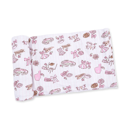 Football Cheer Nursery - Swaddle Blanket