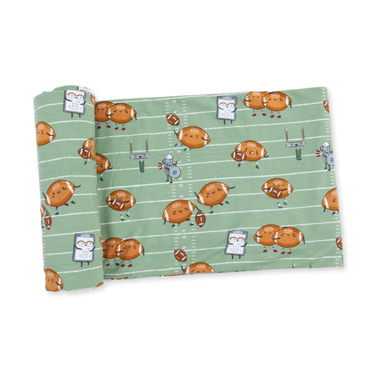 Footballs Playing Football - Swaddle Blanket