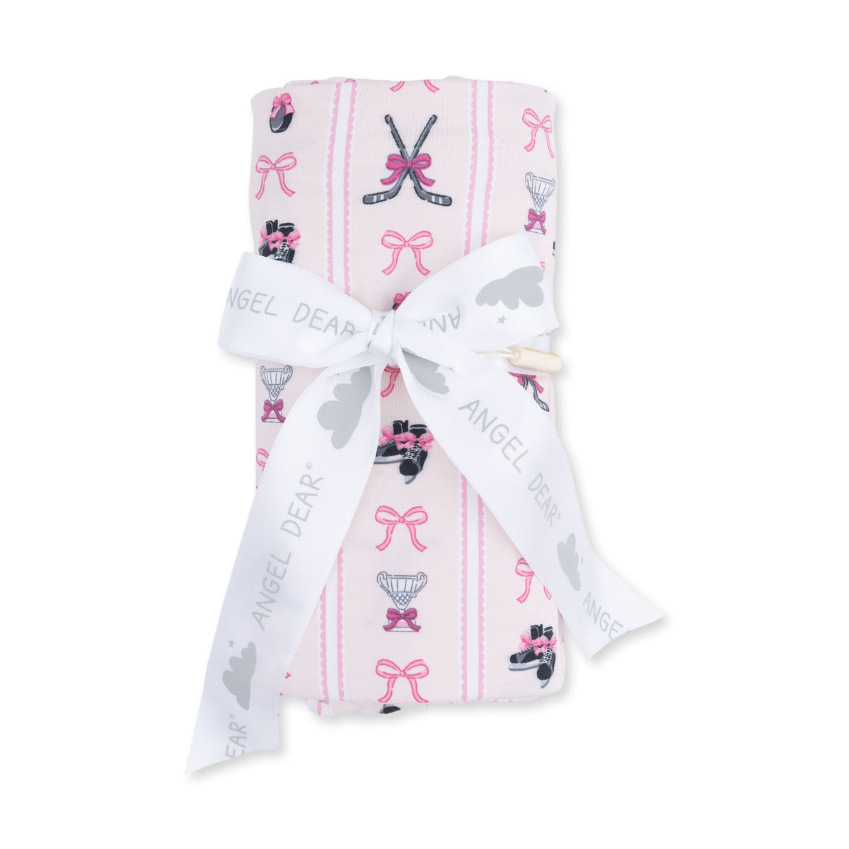Megan's Bowtiful Hockey Stripe - Swaddle Blanket