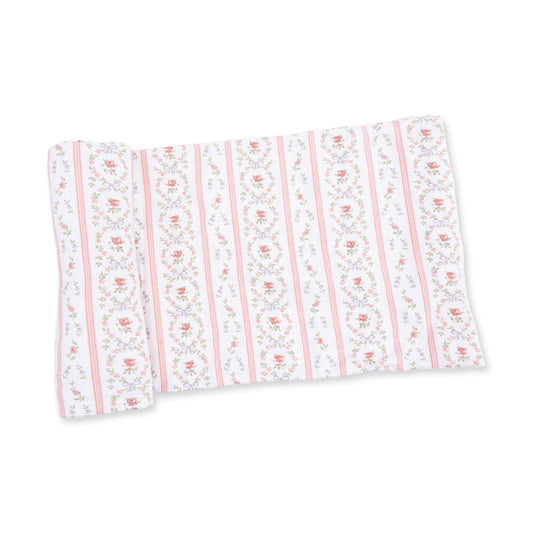 Marnie Rosebud Stripe - Swaddle Blanket