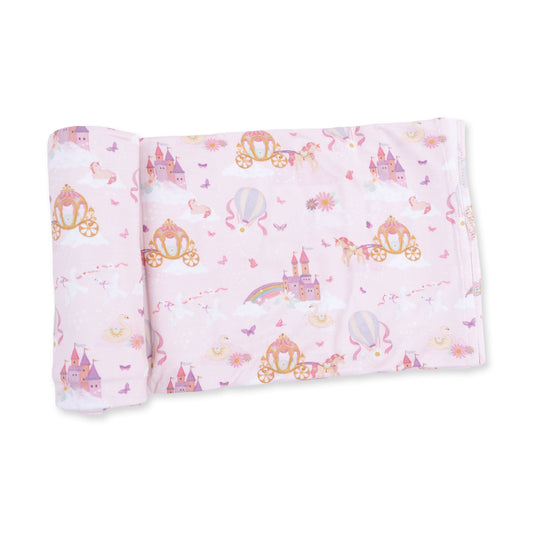 Princess Unicorns and Castle - Swaddle Blanket