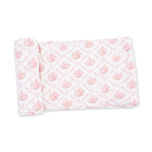 Rose Bow Lattice - Swaddle Blanket