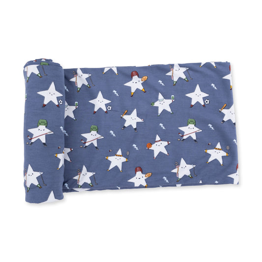 Sports All Stars Glow in the Dark - Swaddle Blanket