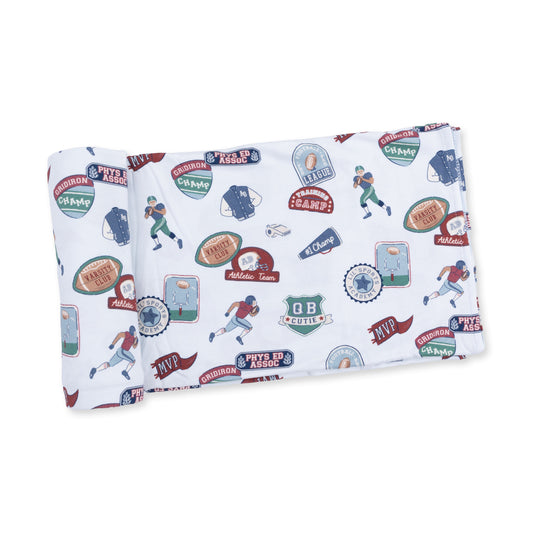 Football Patches - Swaddle Blanket