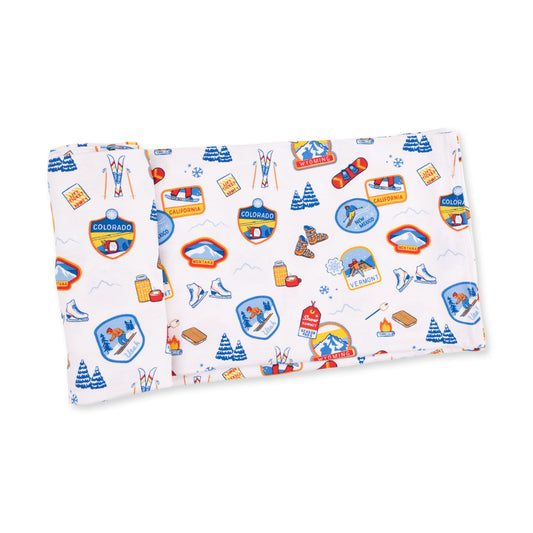 Vintage Ski Patches - Swaddle Blanket