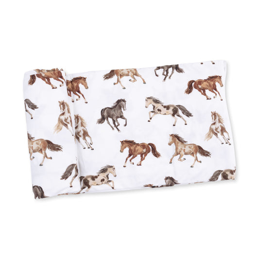 Wild Horses - Swaddle Blanket