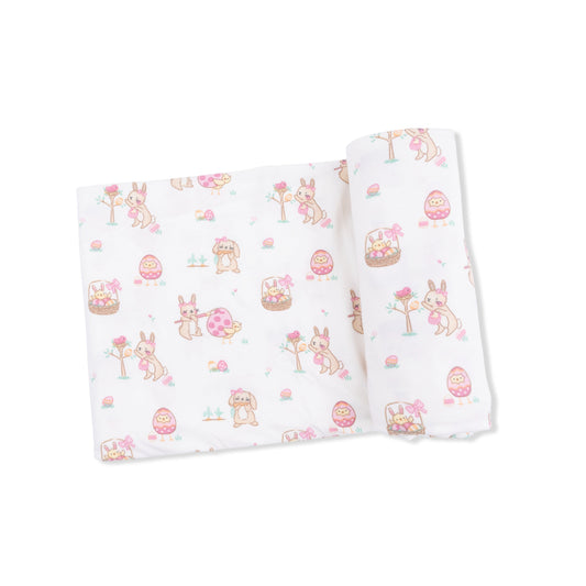 Easter Egg Hunt Pink - Swaddle Blanket
