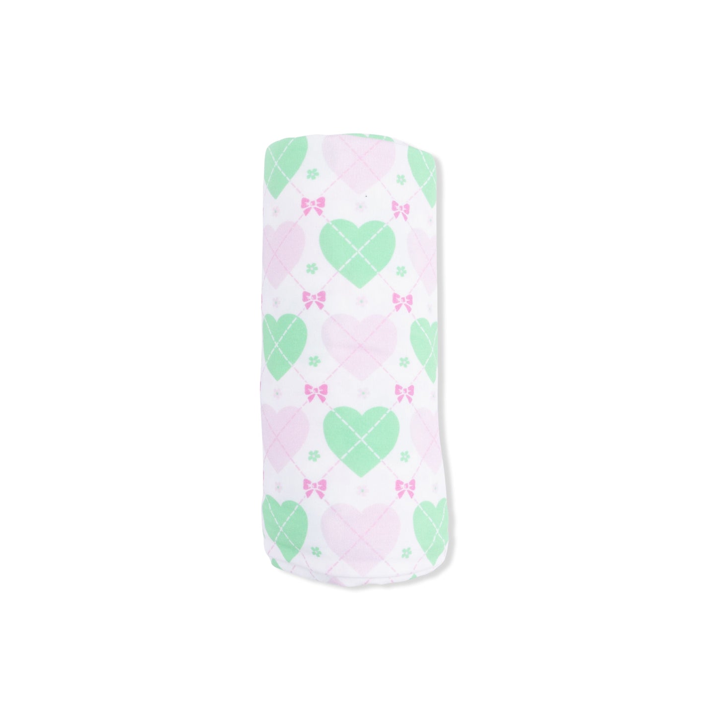 Heart Argyle - Swaddle Blanket