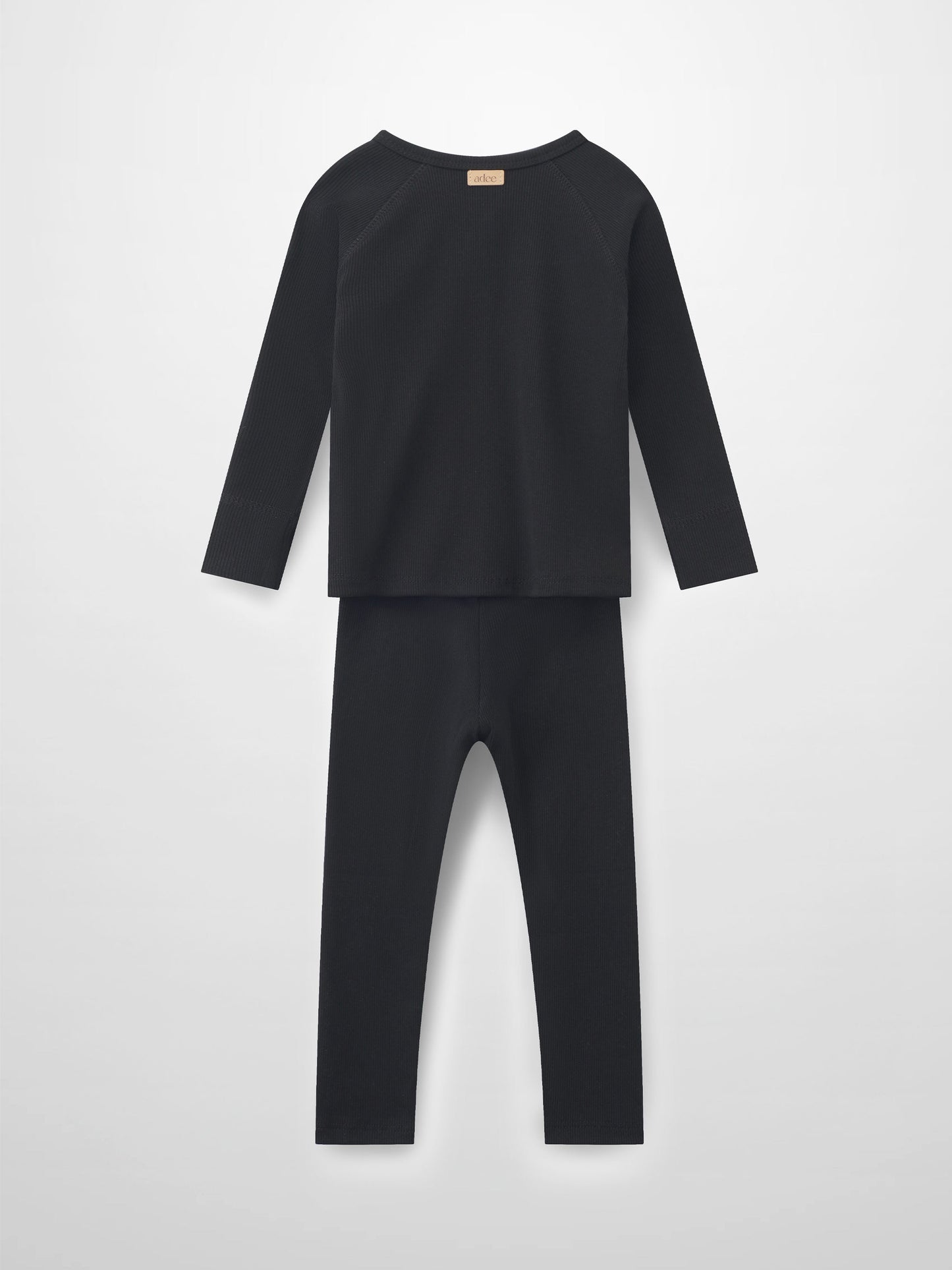 Crossover Thin Ribbed Pajama - Black