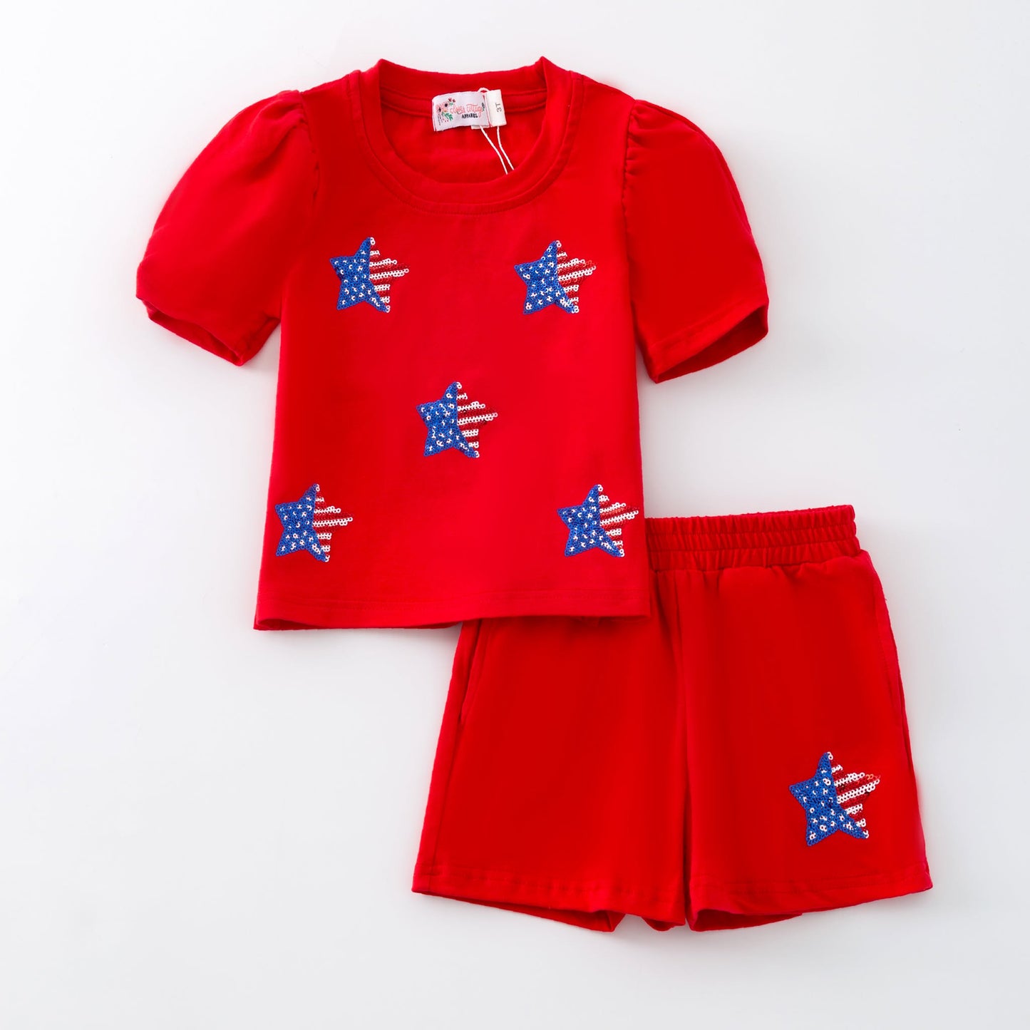 American Star Sequin Girls Set