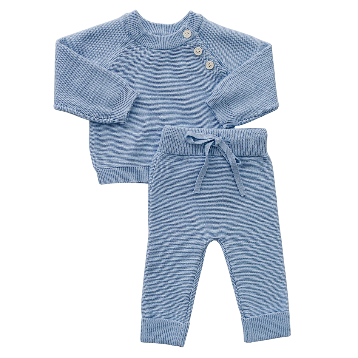 French Blue Knit Set