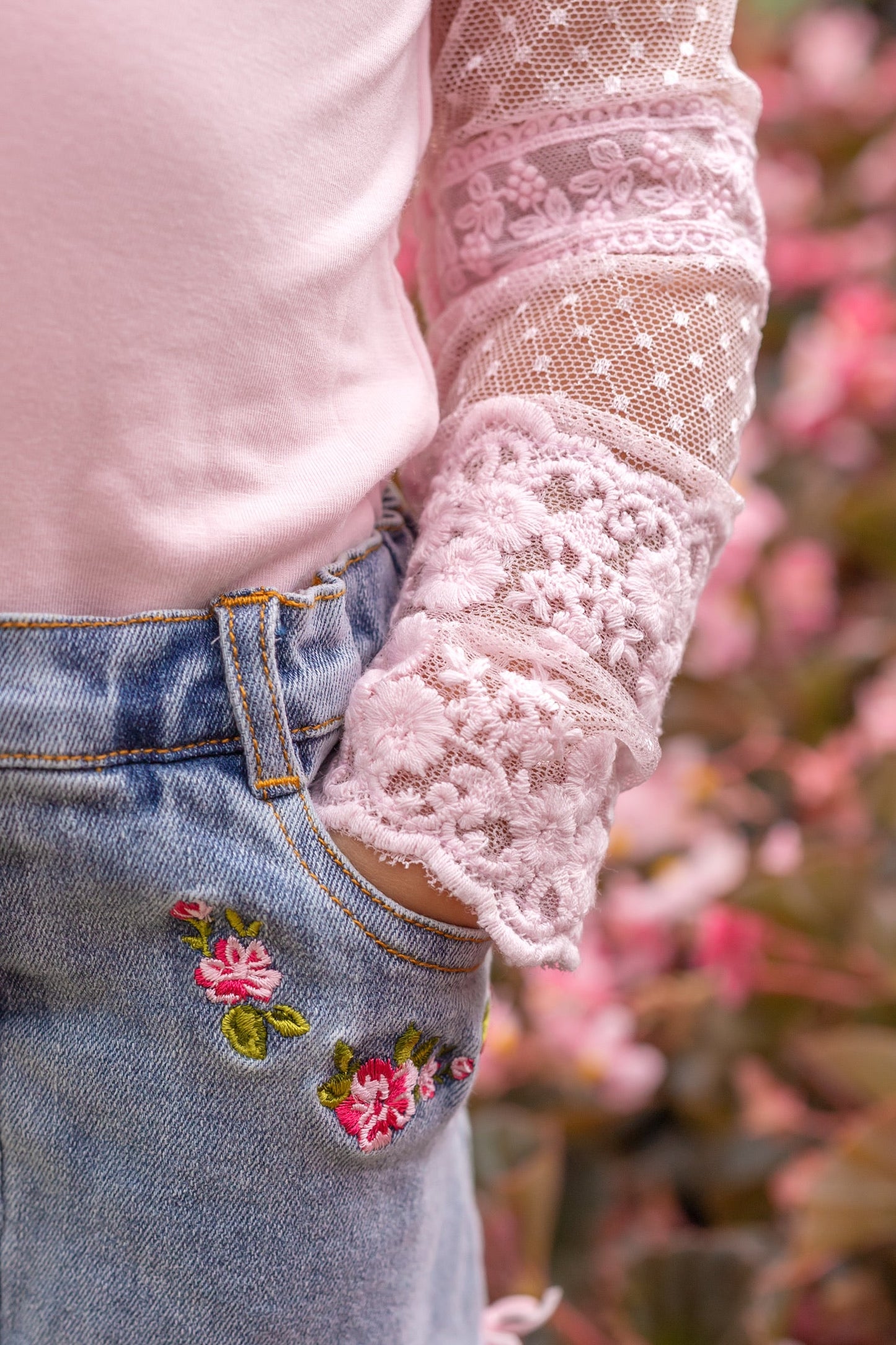 Pink Lace Layering Shirt