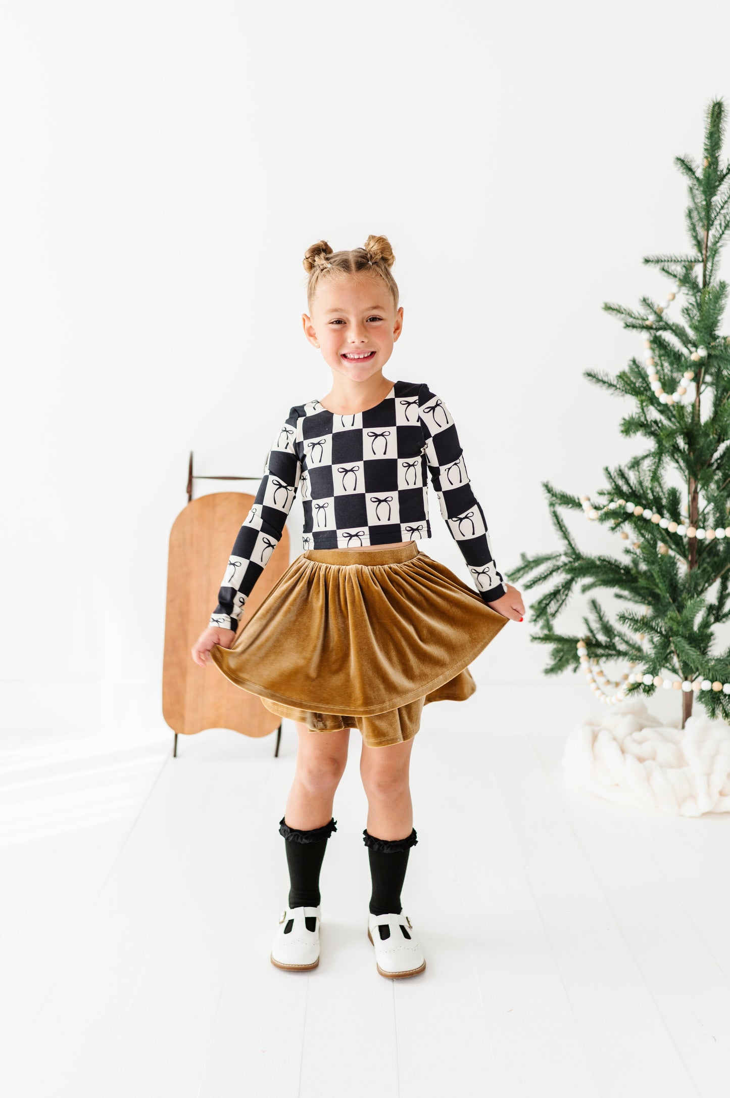 Carmel Velvet | 2-Tiered SKORT