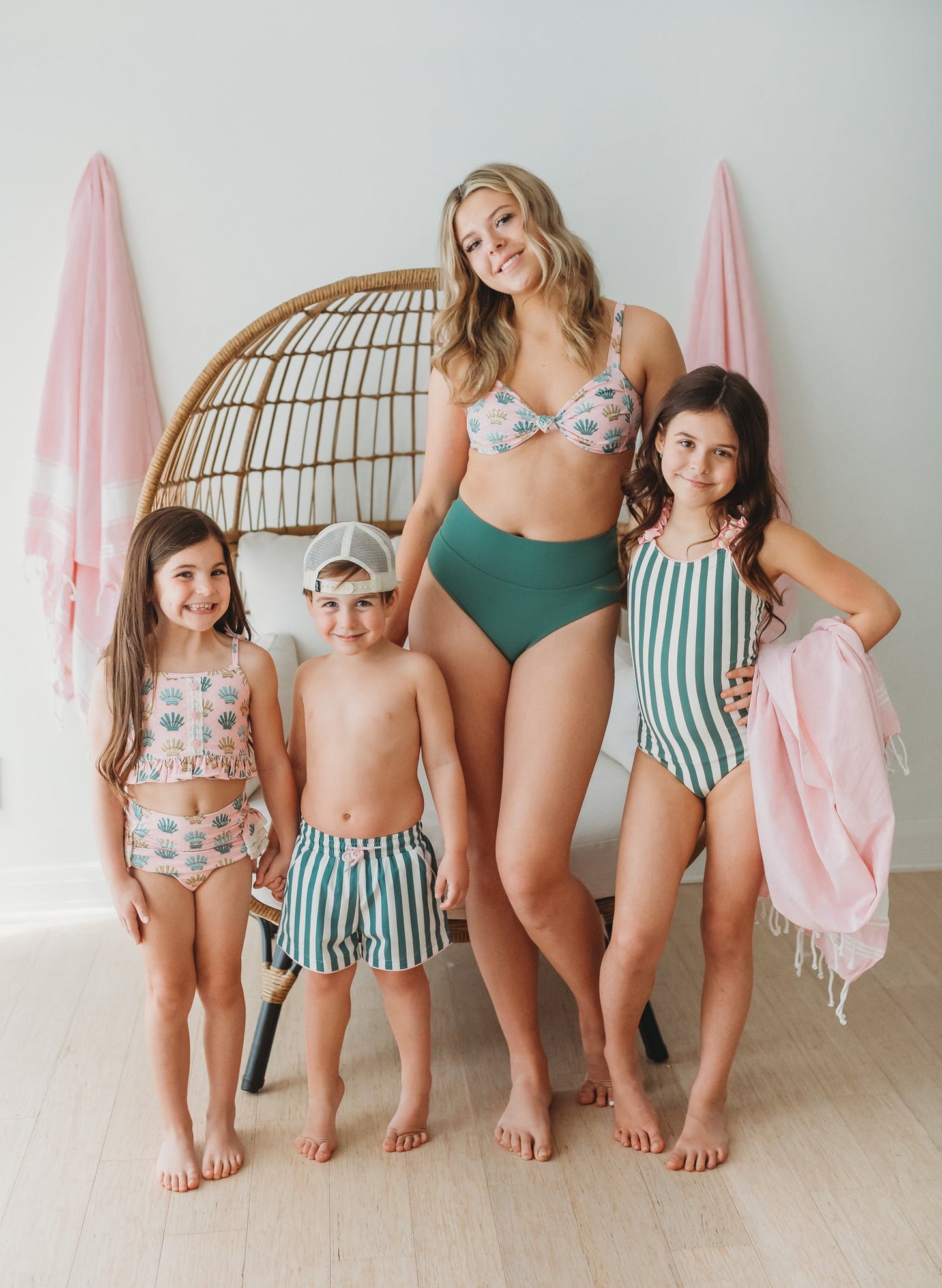 Seashell Sorbet High Waisted Bikini