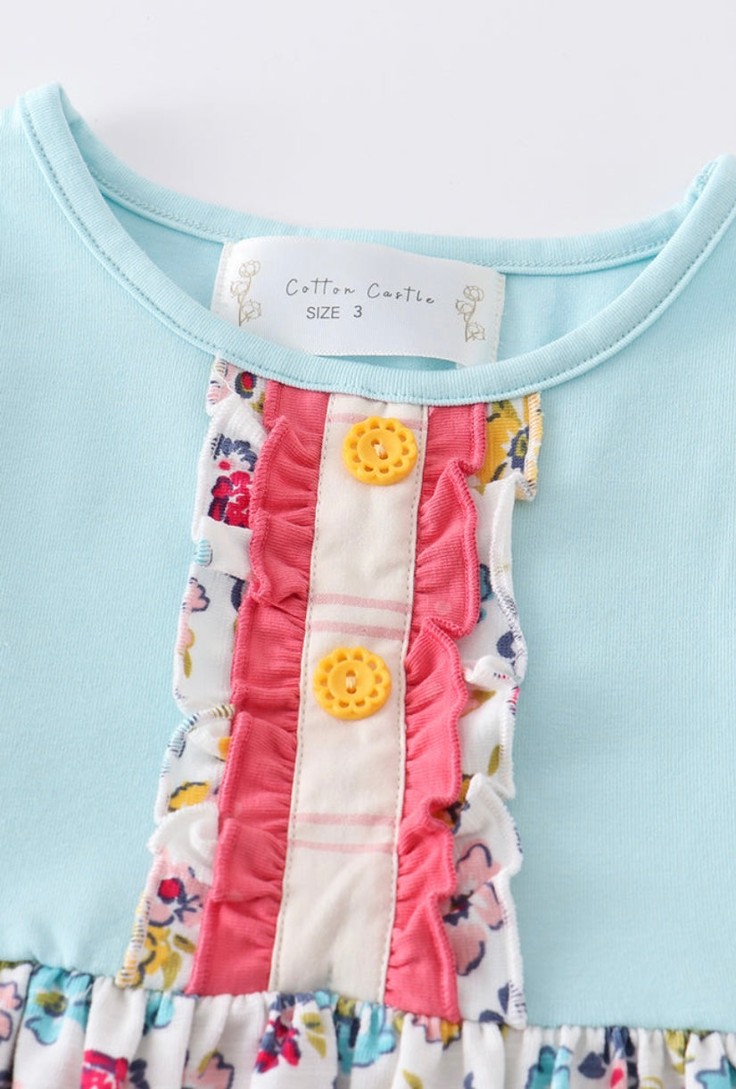 Platinum Mint Floral Dress