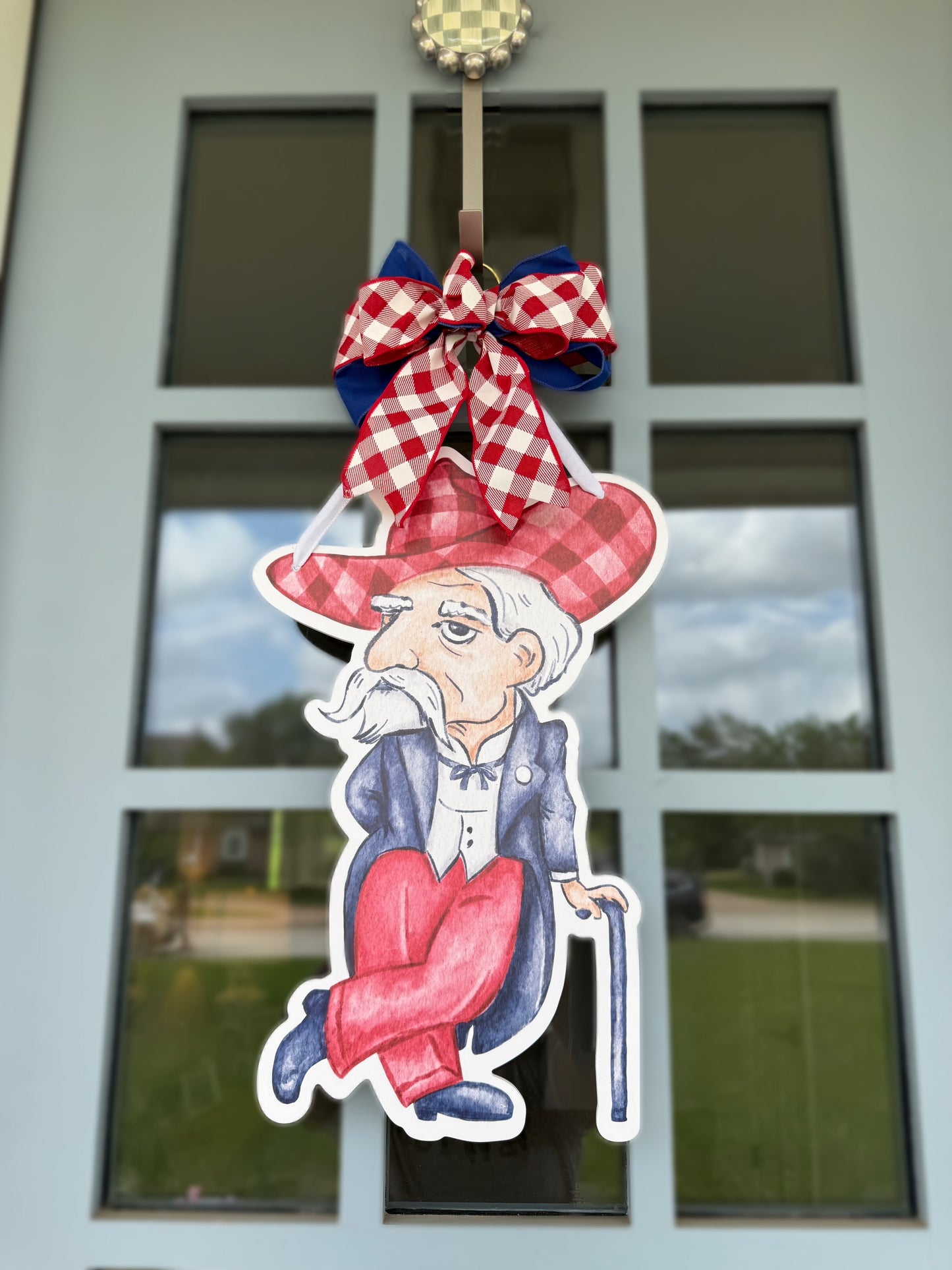 Red & Blue Door Hanger