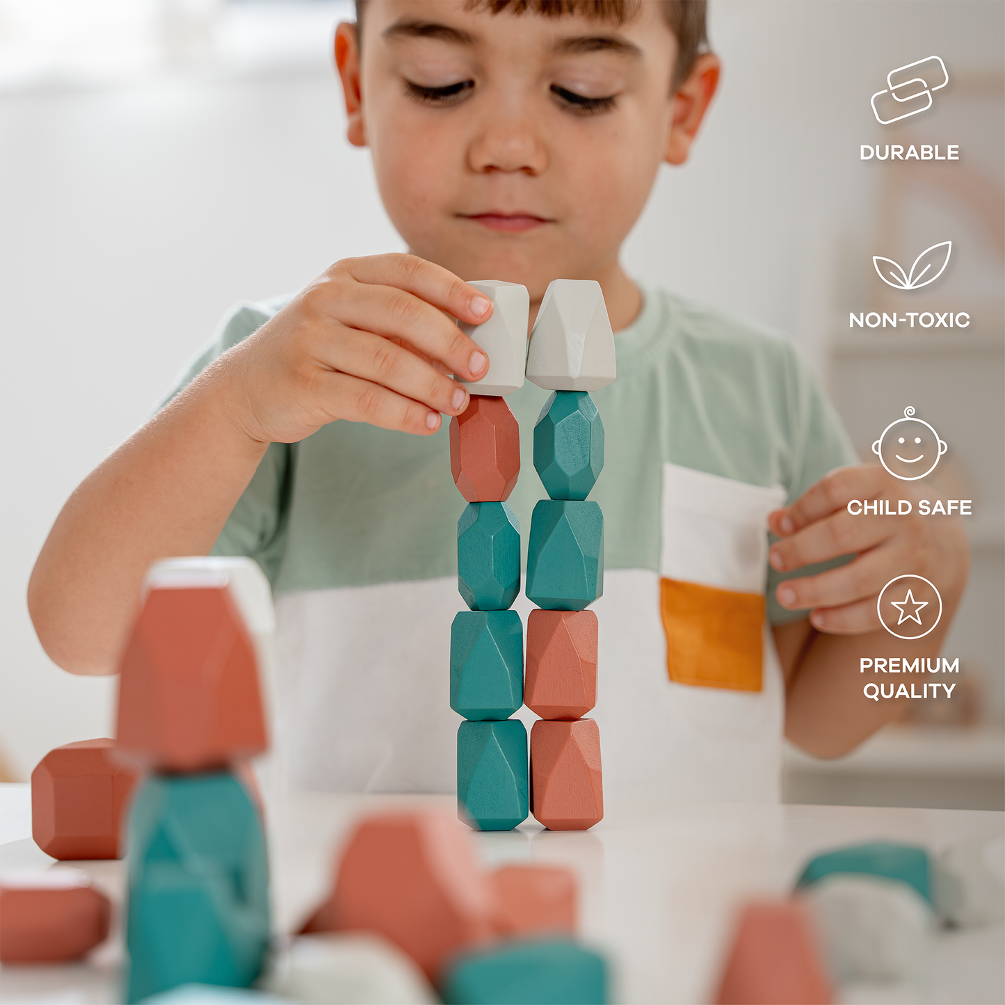 Stacking Blocks for Toddlers in Dino Pack