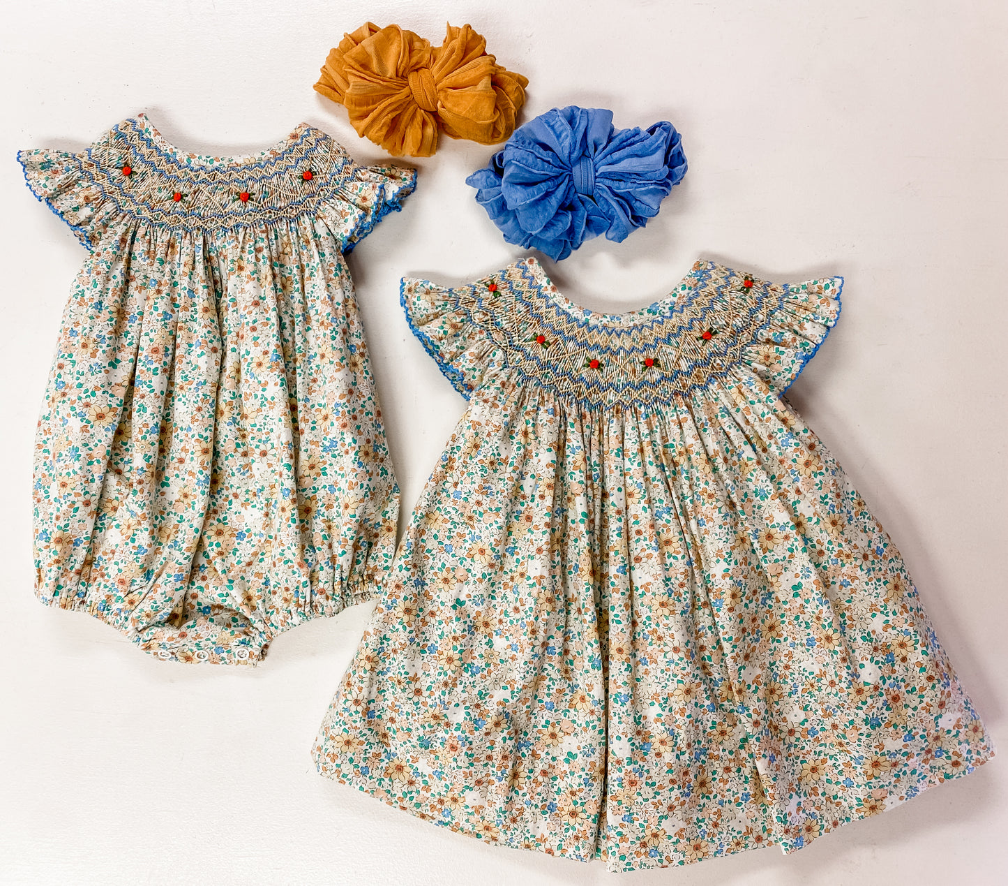 Merritt Floral Smocked Bubble
