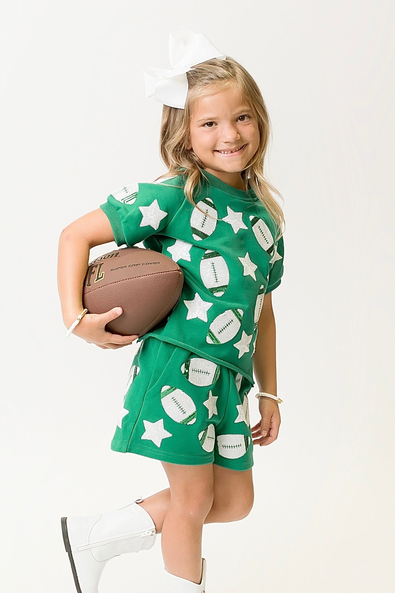 Kids' Green Football Top