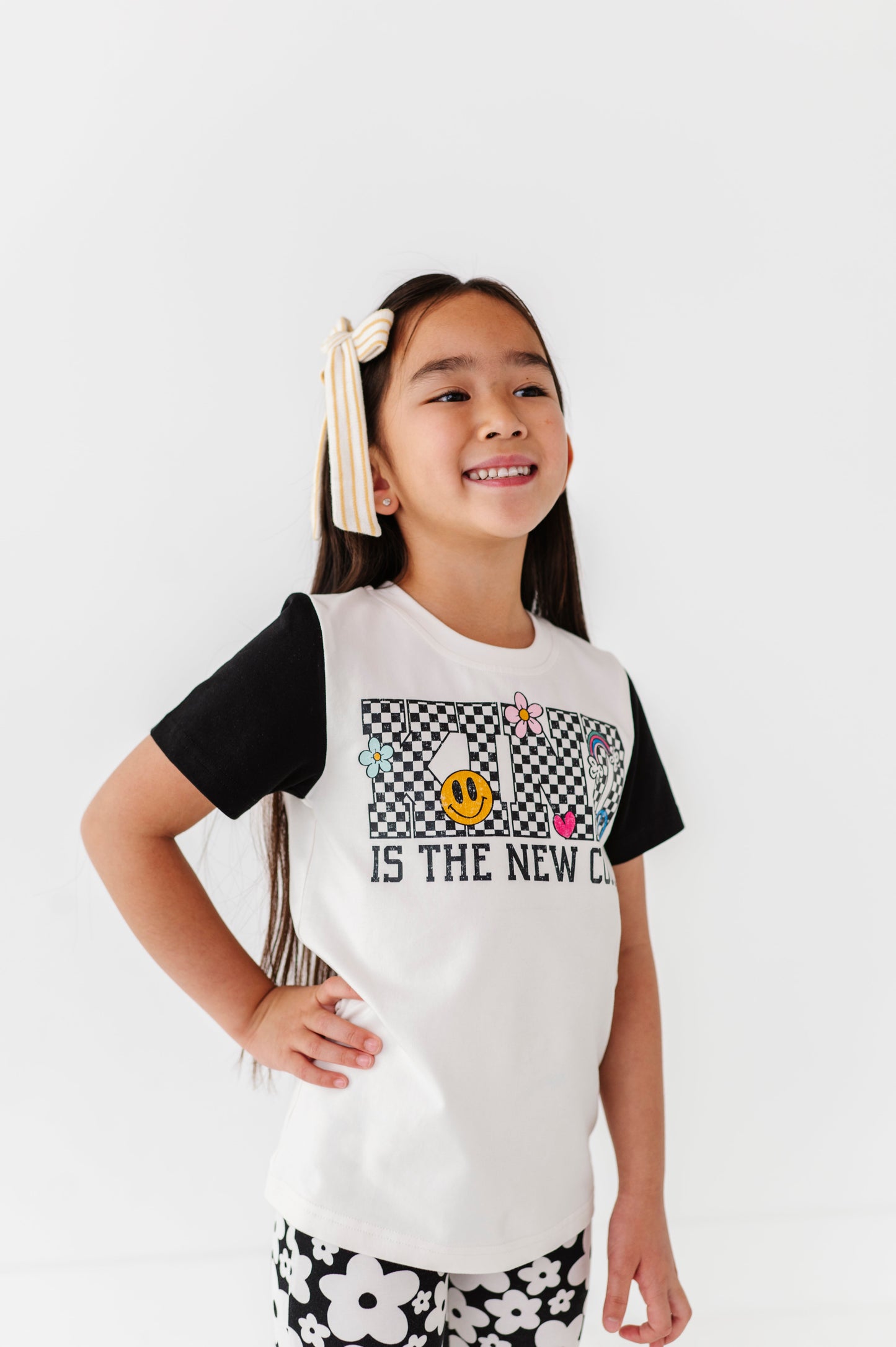 KIND Check Colorblock Tee