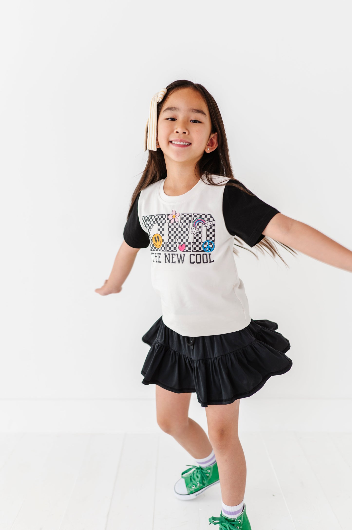 KIND Check Colorblock Tee