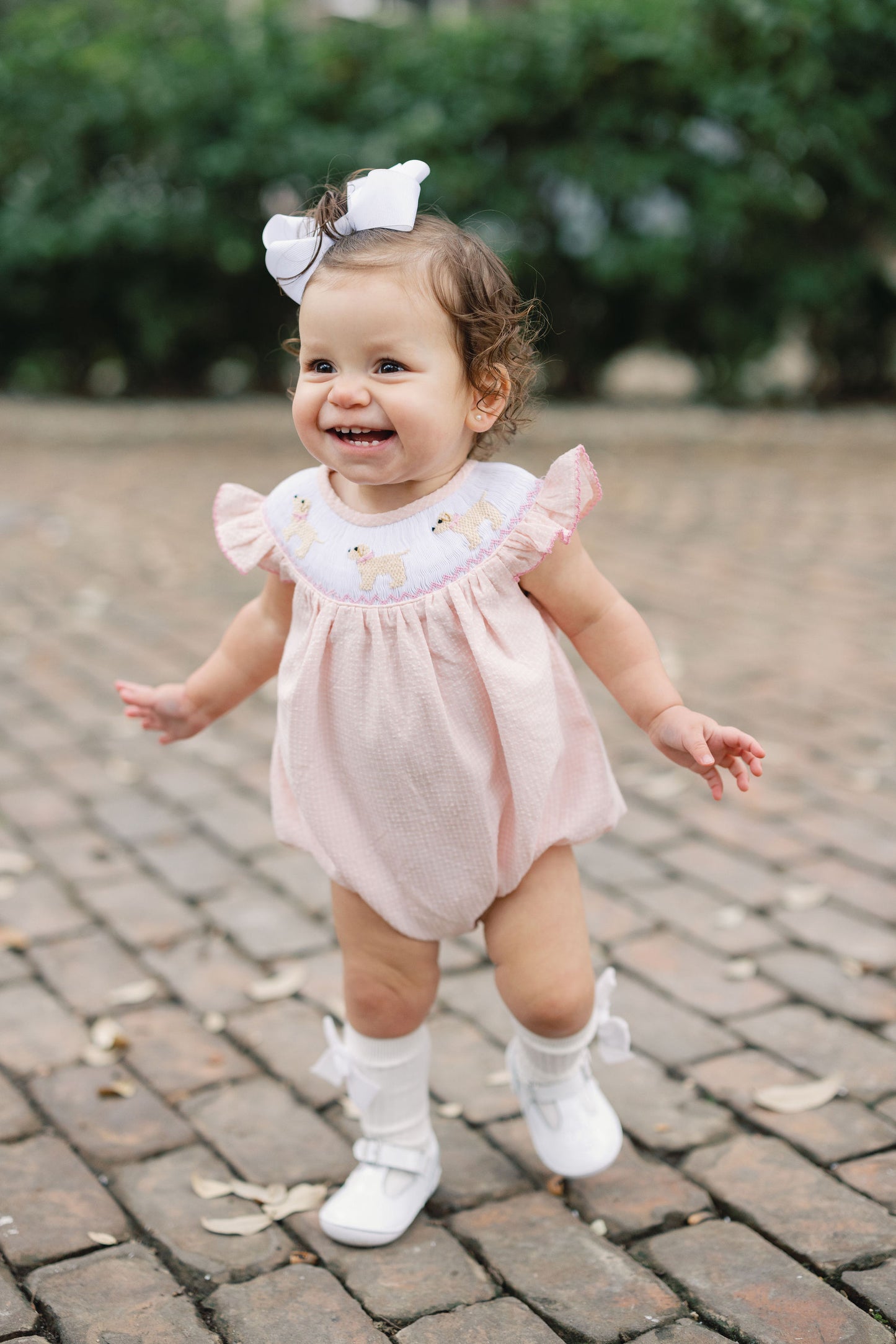 Who Let the Dogs Out Smocked Girl Bubble