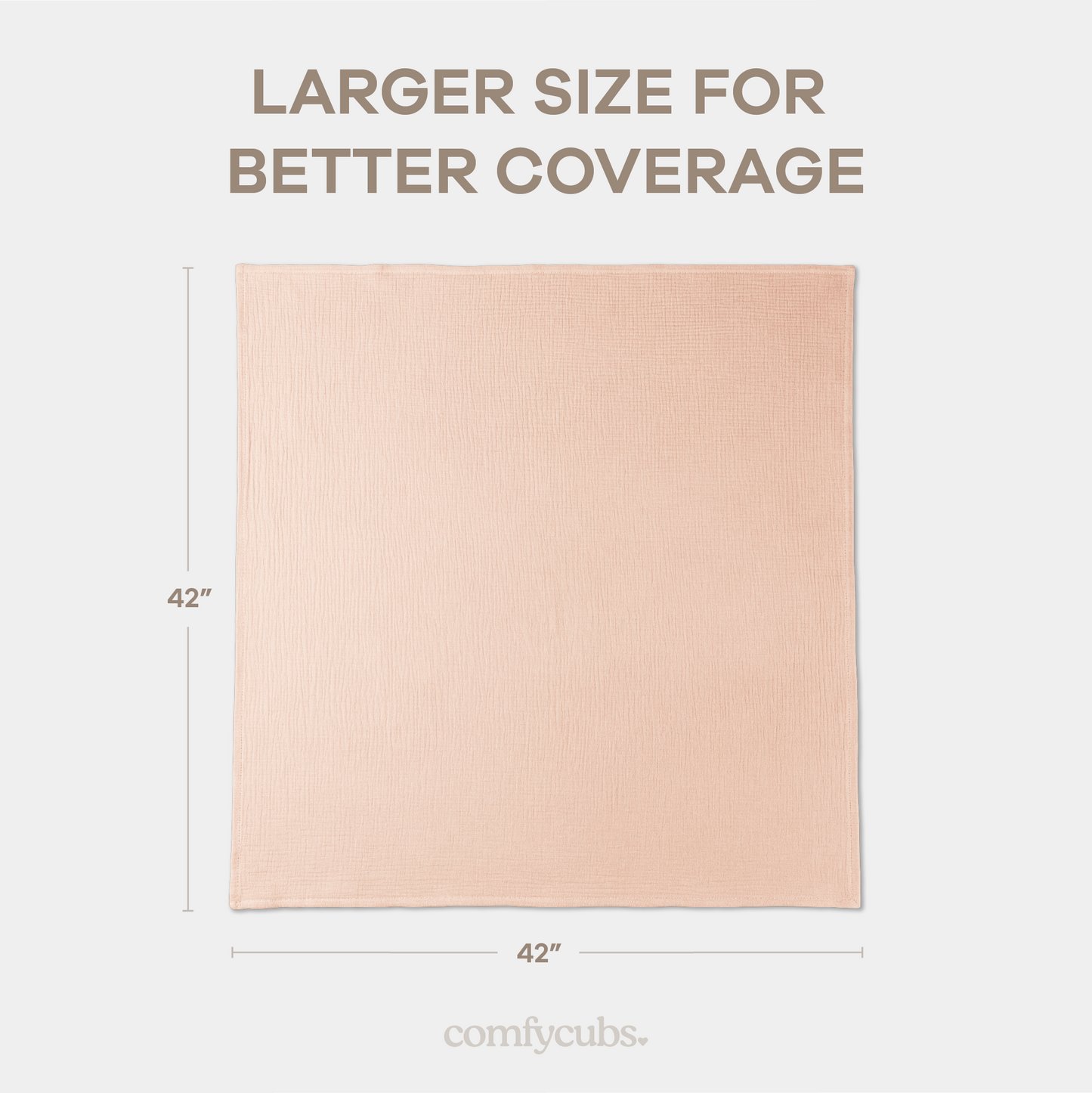Muslin Swaddle Blankets, 42” x 42” in Blush, Bold Blush, Dusty Rose, Pack of 3