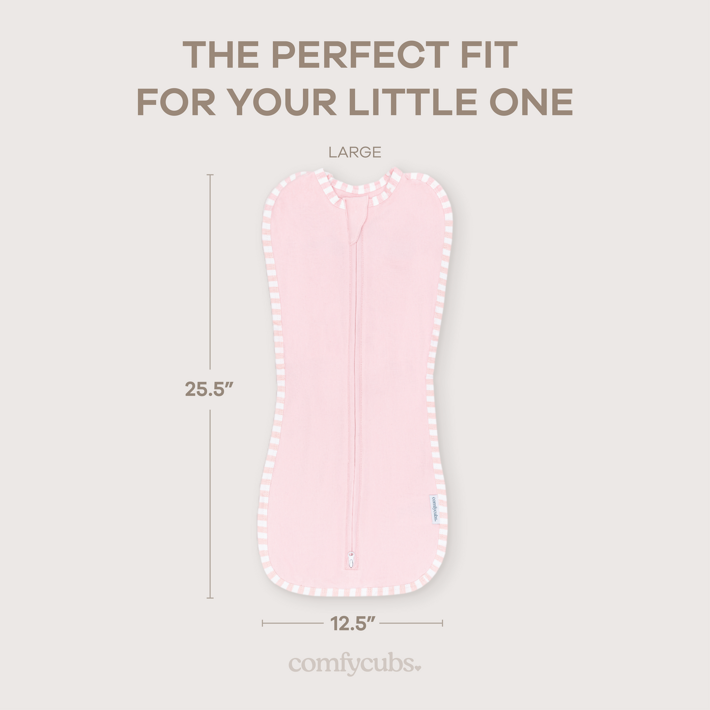Easy Zipper Swaddle Blankets in Pink