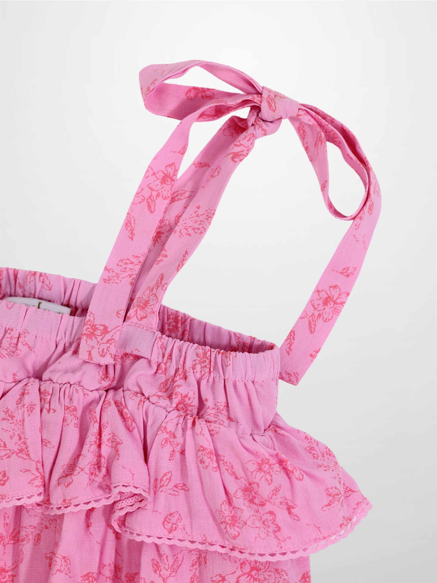 Pink Flower Romper