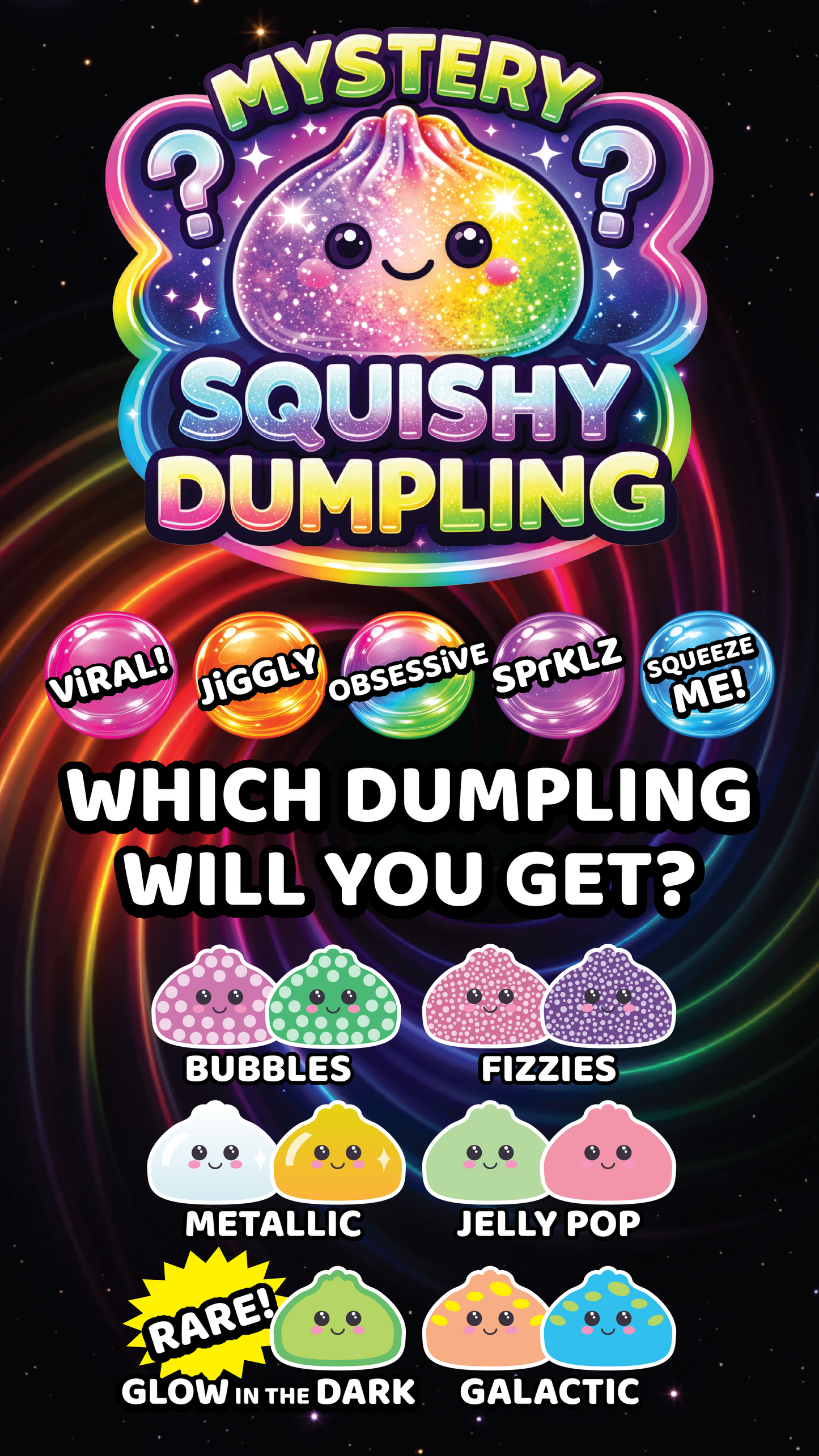 Fun Doh Mystery Dumpling Squishies – Viral Sensory Fidget Toy