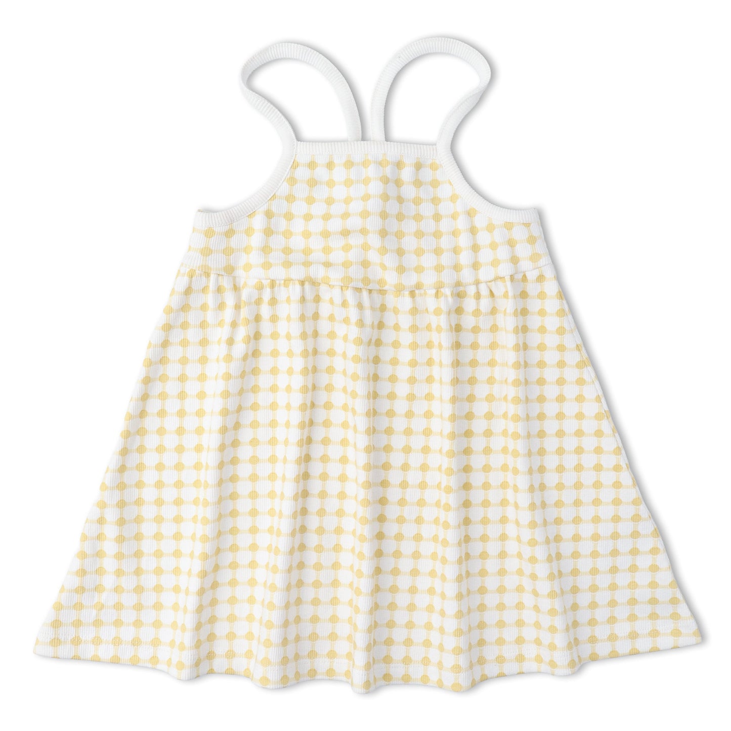 Organic Tie-Back Strap Dress - Dotty Gingham