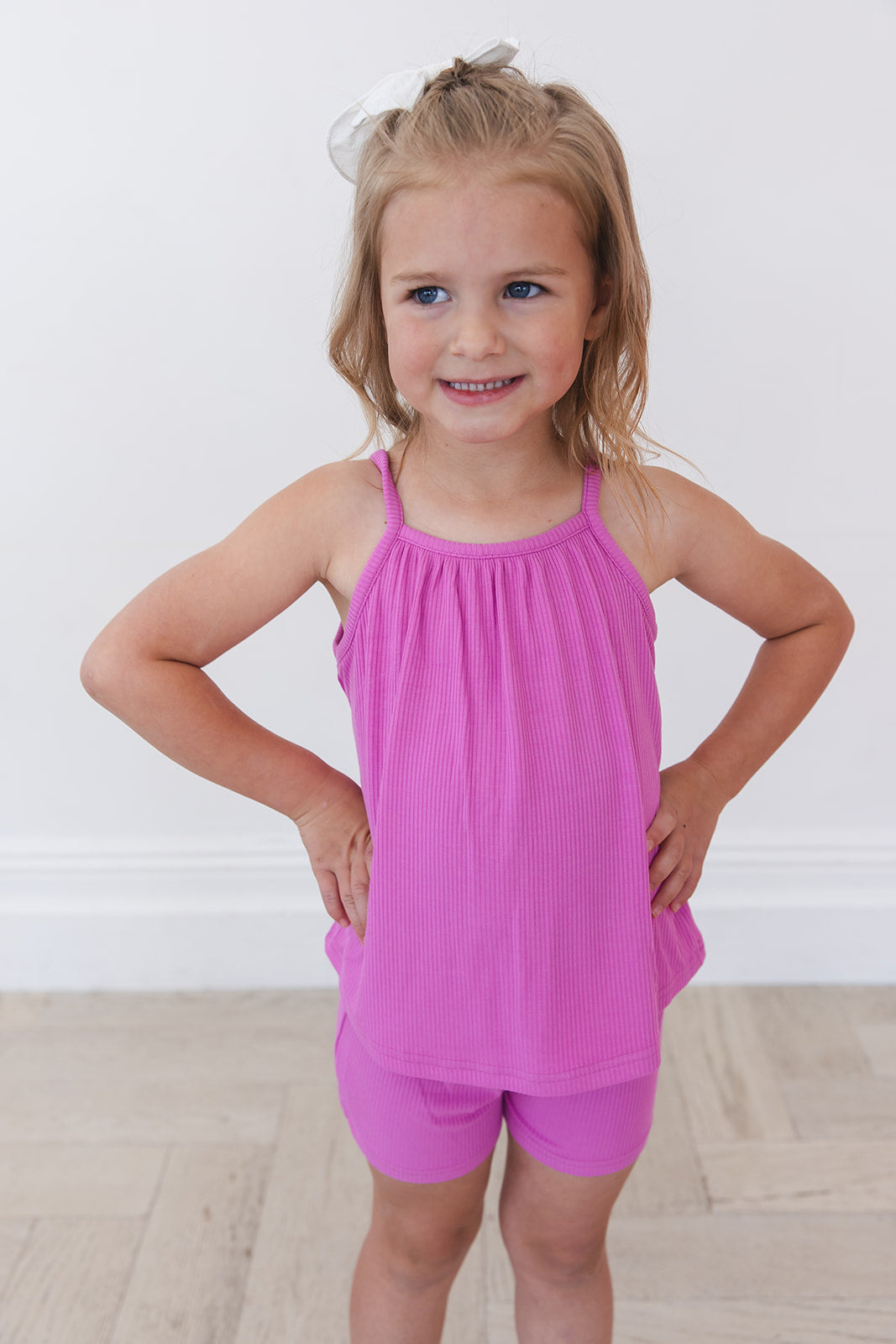(SOLID, ribbed) Rainbow Royal - Tank Short Set